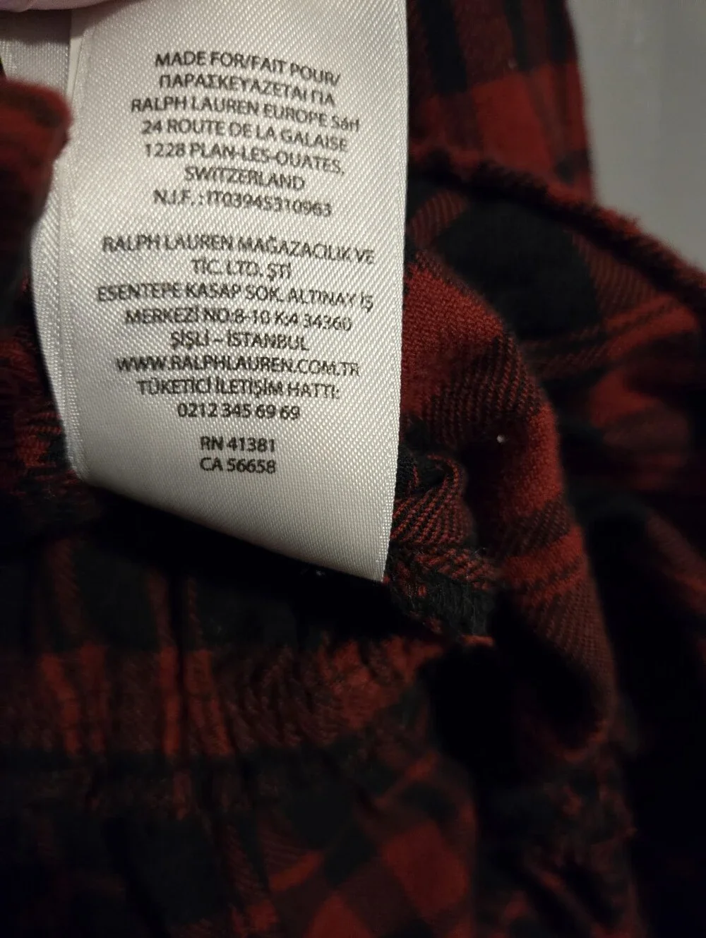 Ralph Lauren Red and Black Plaid Tiered Button-Up Dress with Tie